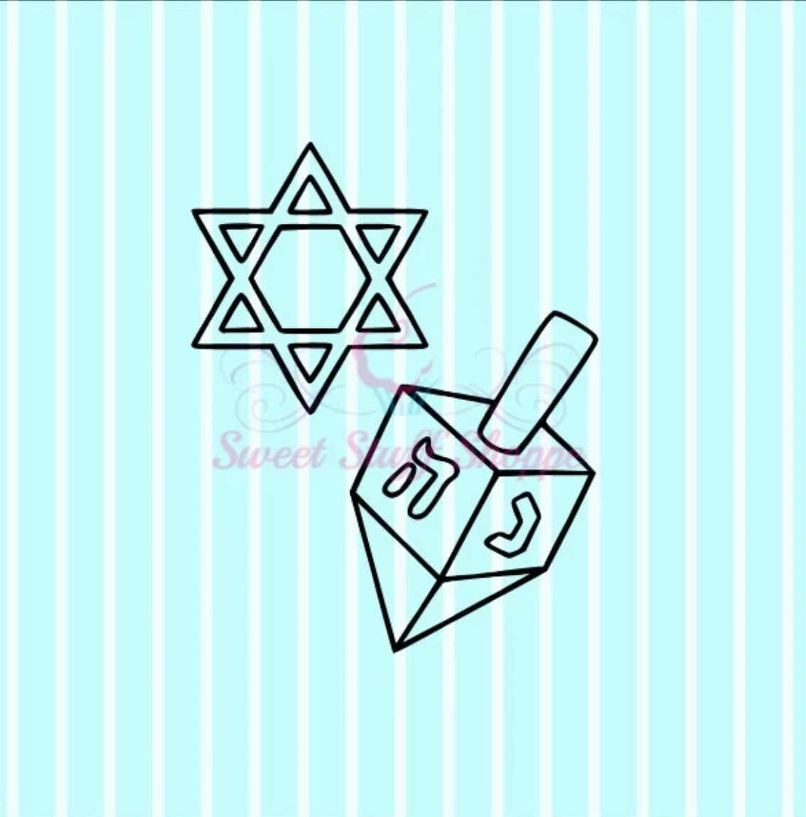 STAR Of DAVID PYO , Silk Screen, Cookie Silk Screen, Custom Cookie Silk Screen, Mesh Stencil, Cookie Stencil