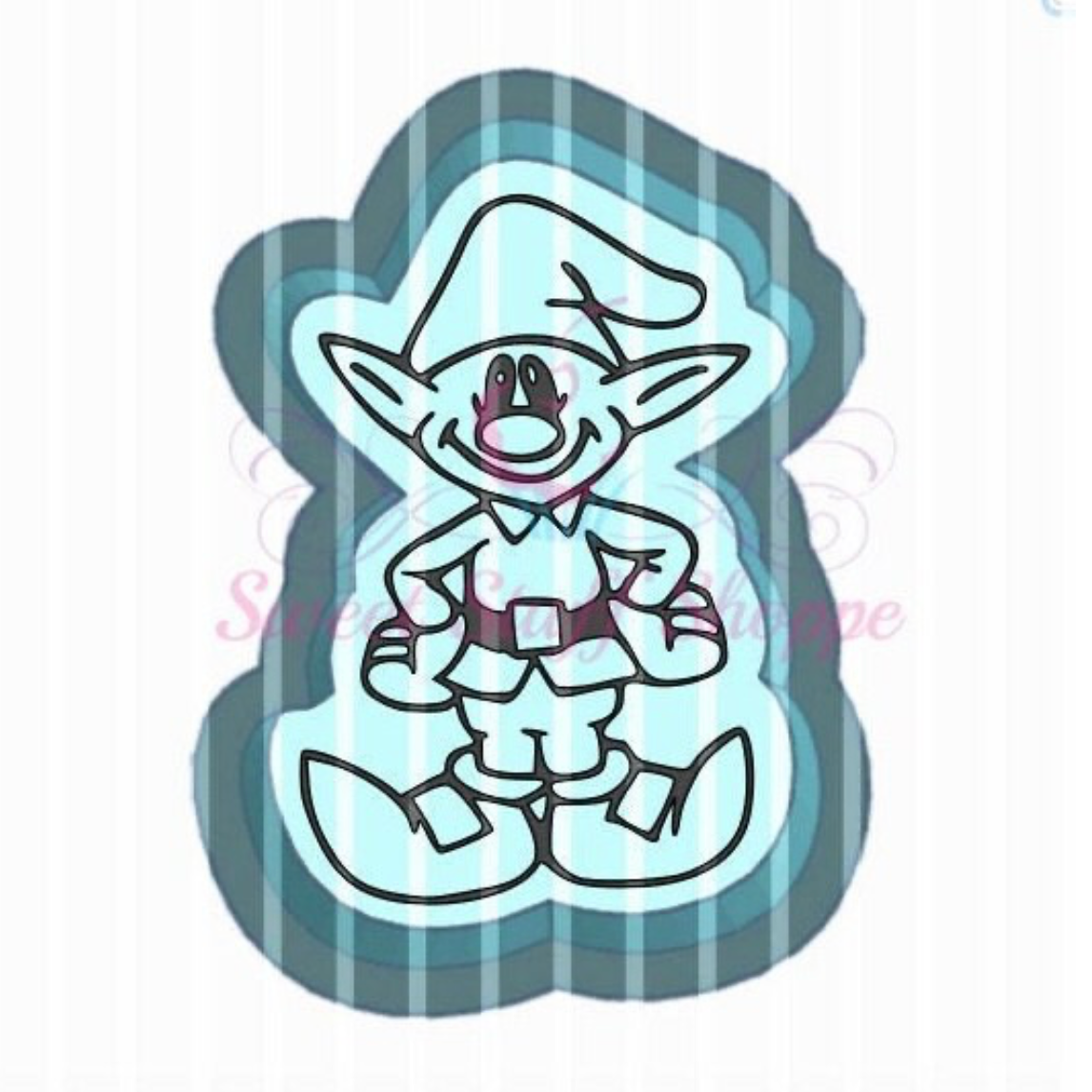 CUTE ELF PYO Silk Screen, Cookie Silk Screen, Silk Screen Cookie Stencil, Mesh Stencil, Cookie Stencil, Custom Silk Screen