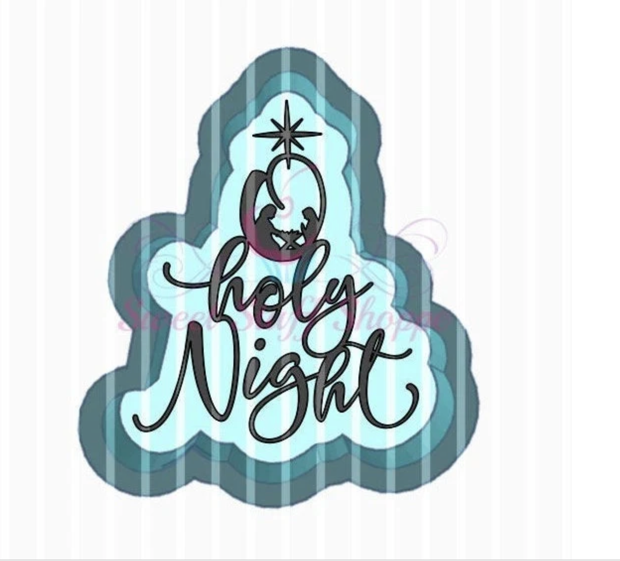 O HOLY NIGHT Silk Screen, Cookie Silk Screen, Cookie Silk Screen, Silk Screen Cookie Stencil, Mesh Stencil, Cookie Stencil