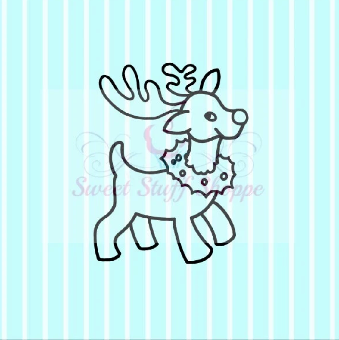REINDEER PYO Silk Screen, Cookie Silk Screen, Silk Screen Cookie Stencil, Mesh Stencil, Cookie Stencil, Custom Silk Screen