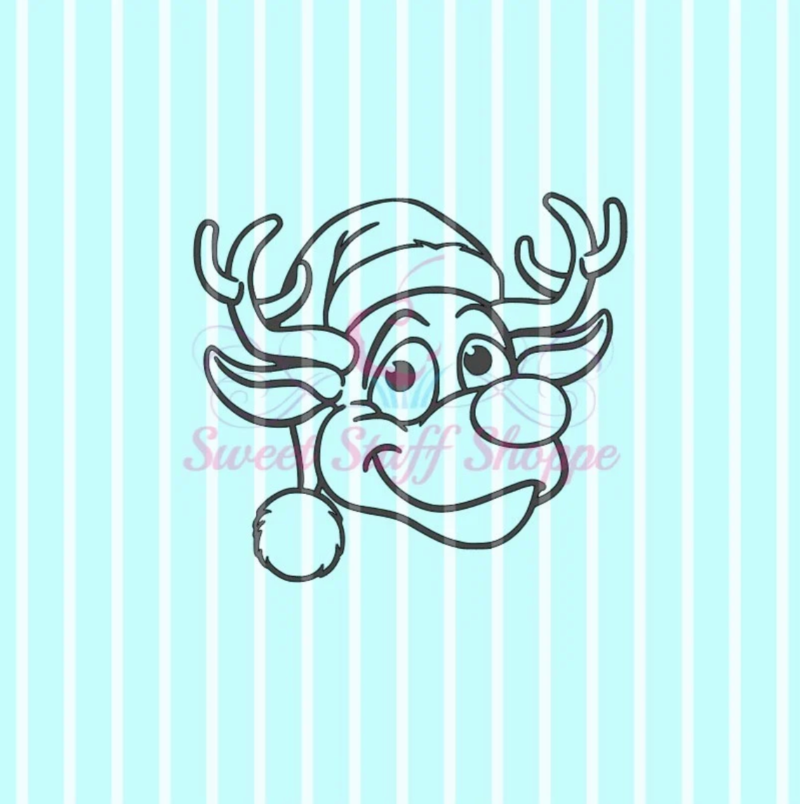 CUTE REINDEER PYO, Silk Screen, Cookie Silk Screen, Silk Screen Cookie Stencil, Mesh Stencil, Cookie Stencil, Custom Silk Screen