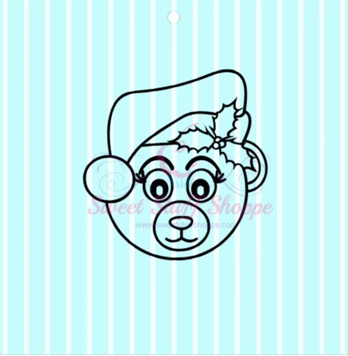 CUTE CHRISTMAS BEAR PYO Silk Screen, Cookie Silk Screen, Silk Screen Cookie Stencil, Mesh Stencil, Cookie Stencil, Custom Silk Screen