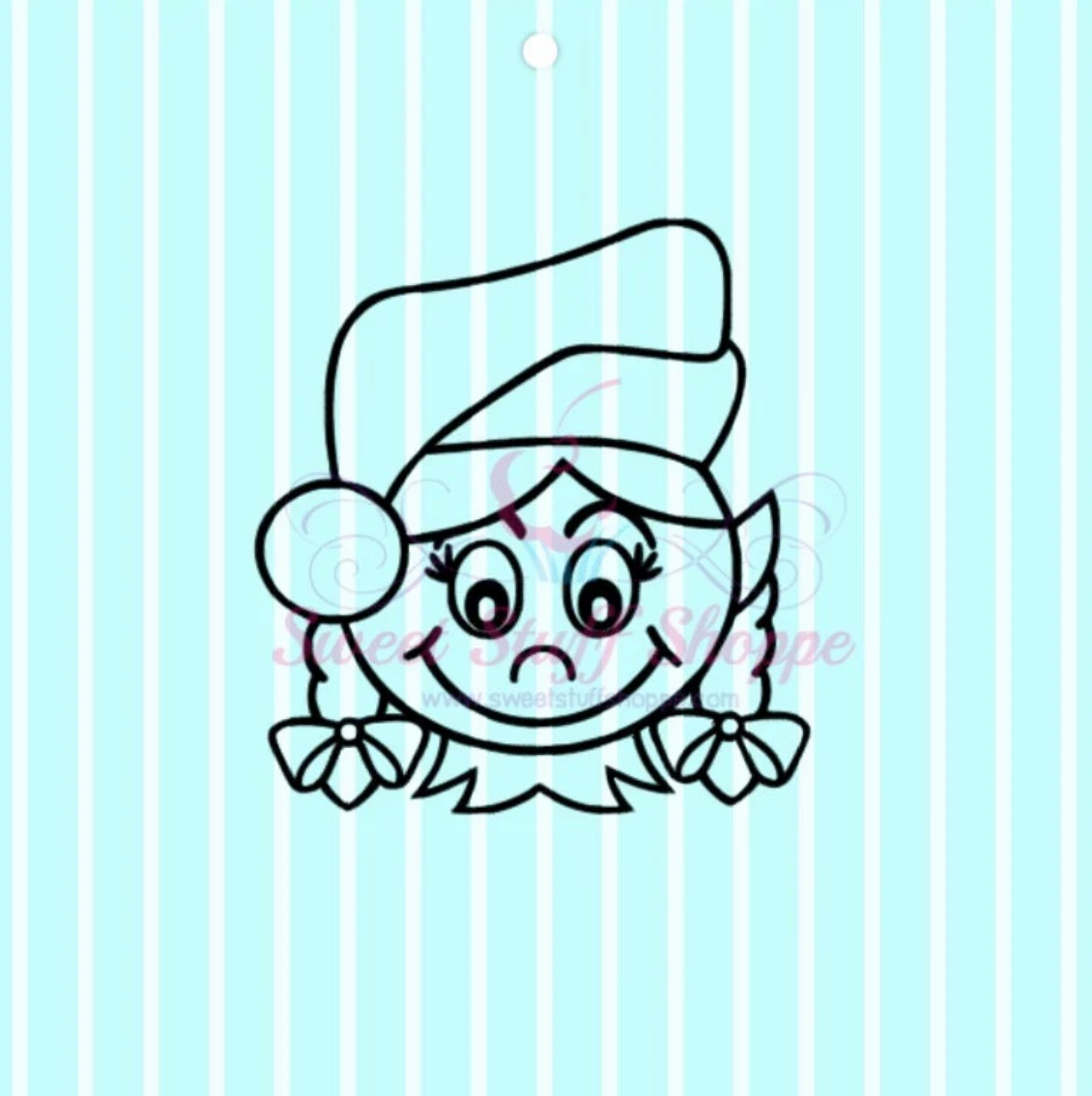 SANTA'S HELPER PYO Silk Screen, Cookie Silk Screen, Silk Screen Cookie Stencil, Mesh Stencil, Cookie Stencil, Custom Silk Screen
