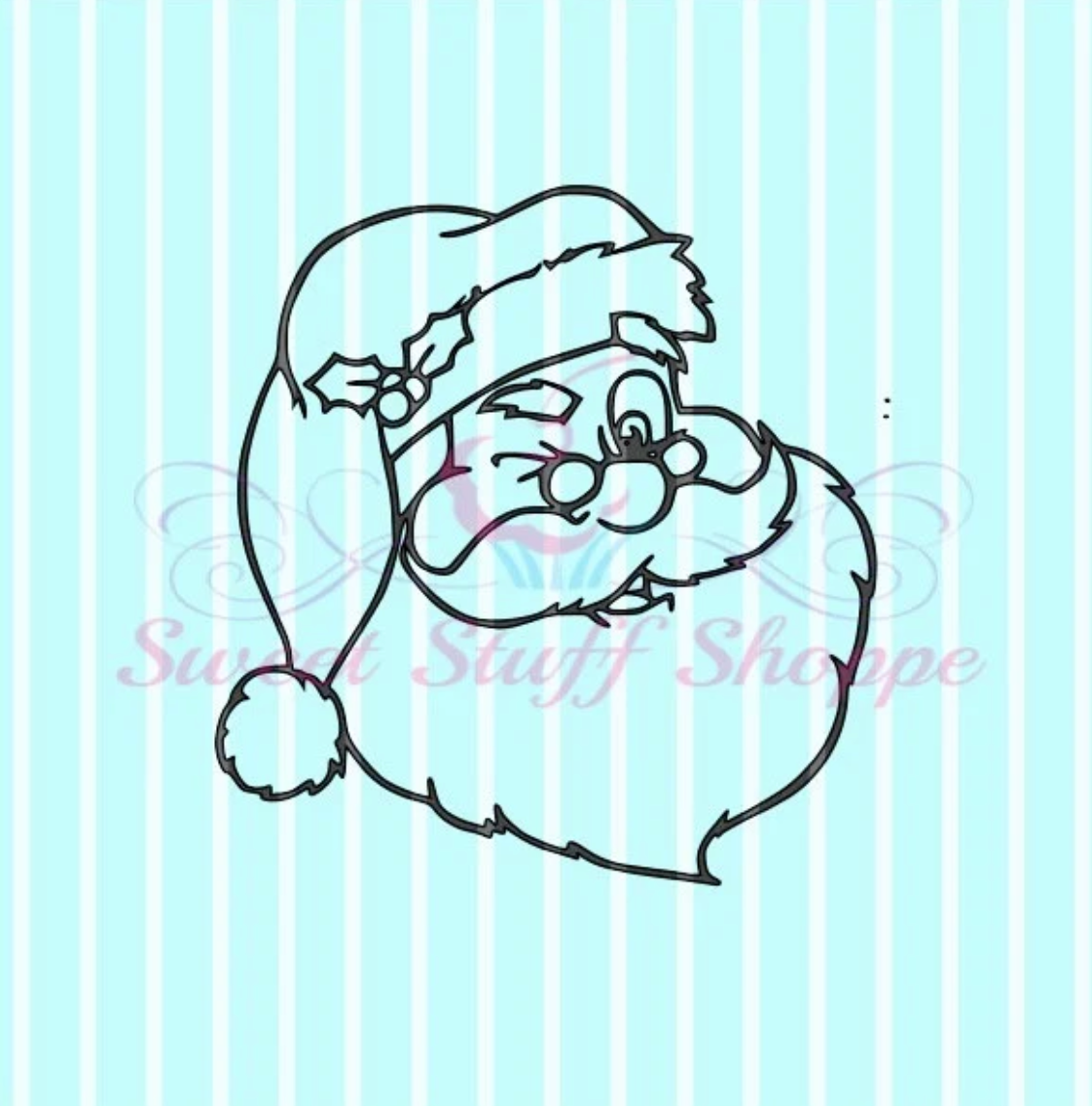 SANTA FACE PYO Silk Screen, Cookie Silk Screen, Silk Screen Cookie Stencil, Mesh Stencil, Cookie Stencil, Custom Silk Screen