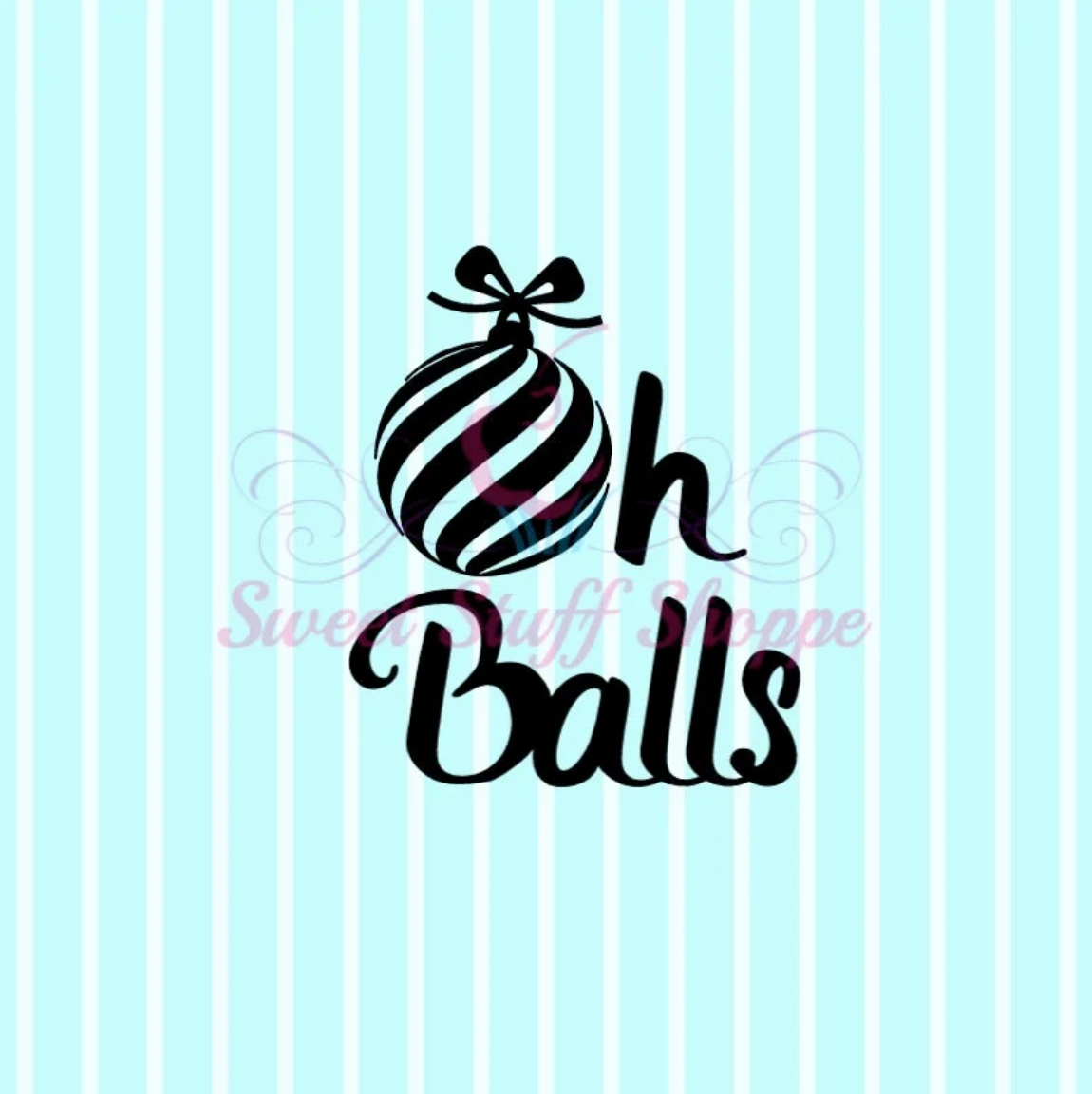 OH BALLS, Cookie Silk Screen, Silk Screen Cookie Stencil, Mesh Stencil, Cookie Stencil, Custom Silk Screen