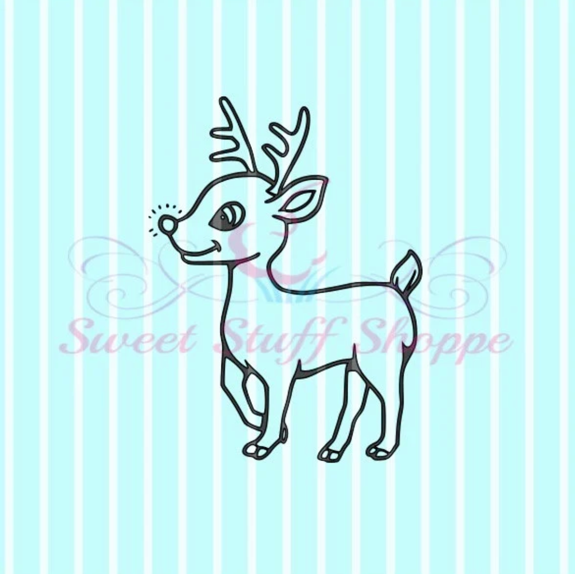 REINDEER PYO Silk Screen, Cookie Silk Screen, Silk Screen Cookie Stencil, Mesh Stencil, Cookie Stencil, Custom Silk Screen