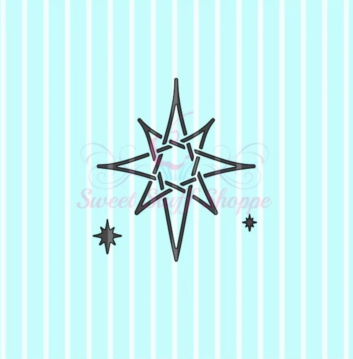 CHRISTMAS STAR, Cookie Silk Screen, Silk Screen Cookie Stencil, Mesh Stencil, Cookie Stencil, Custom Silk Screen