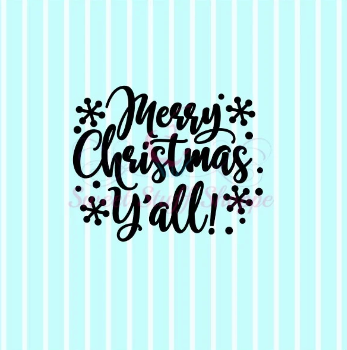 MERRY CHRISTMAS Y'ALL - Cookie Silk Screen, Silk Screen Cookie Stencil, Mesh Stencil, Cookie Stencil, Custom Silk Screen