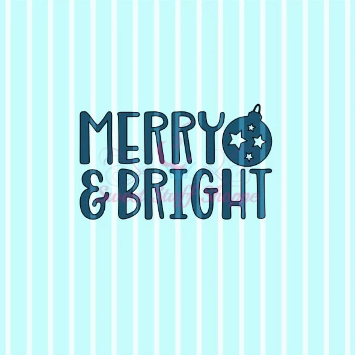 MERRY & BRIGHT, Cookie Silk Screen, Silk Screen Cookie Stencil, Mesh Stencil, Cookie Stencil, Custom Silk Screen