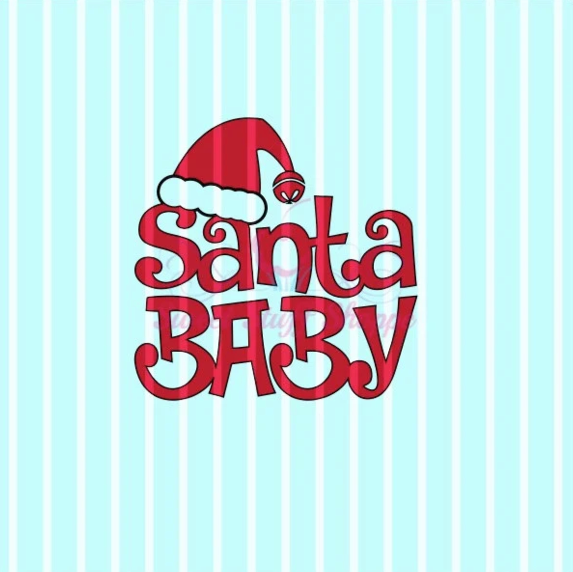SANTA BABY - Silk Screen, Cookie Silk Screen, Silk Screen Cookie Stencil, Mesh Stencil, Cookie Stencil, Custom Silk Screen