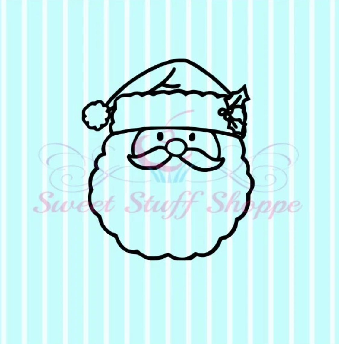 SANTA FACE PYO, Cookie Silk Screen, Silk Screen Cookie Stencil, Mesh Stencil, Cookie Stencil, Custom Silk Screen