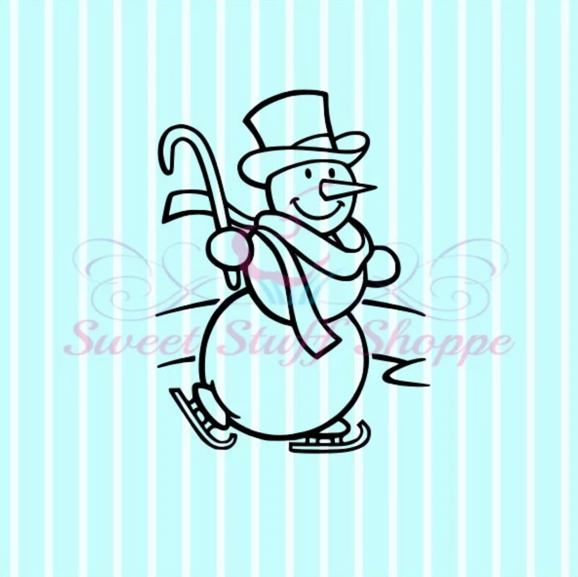 SNOWMAN PYO, Cookie Silk Screen, Silk Screen Cookie Stencil, Mesh Stencil, Cookie Stencil, Custom Silk Screen