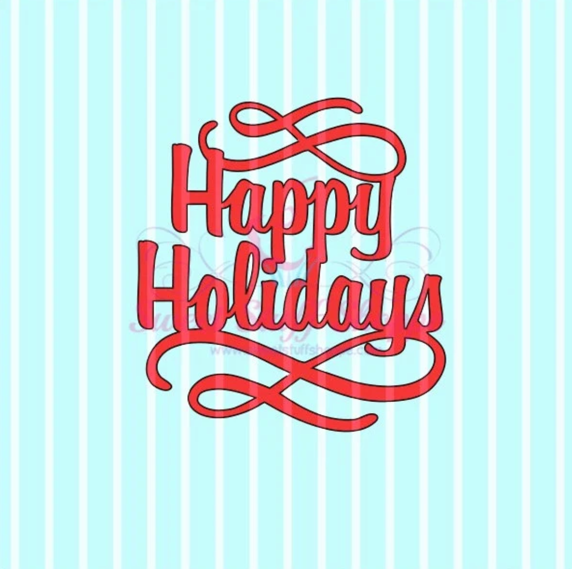 HAPP HOLIDAYS - Cookie Silk Screen, Silk Screen Cookie Stencil, Mesh Stencil, Cookie Stencil, Custom Silk Screen
