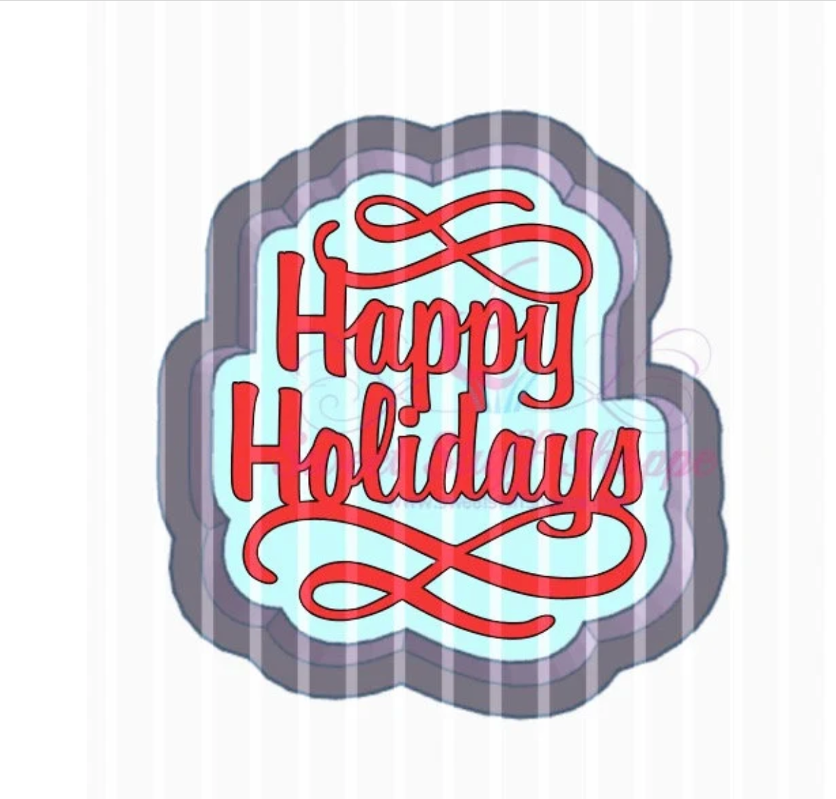 HAPP HOLIDAYS - Cookie Silk Screen, Silk Screen Cookie Stencil, Mesh Stencil, Cookie Stencil, Custom Silk Screen