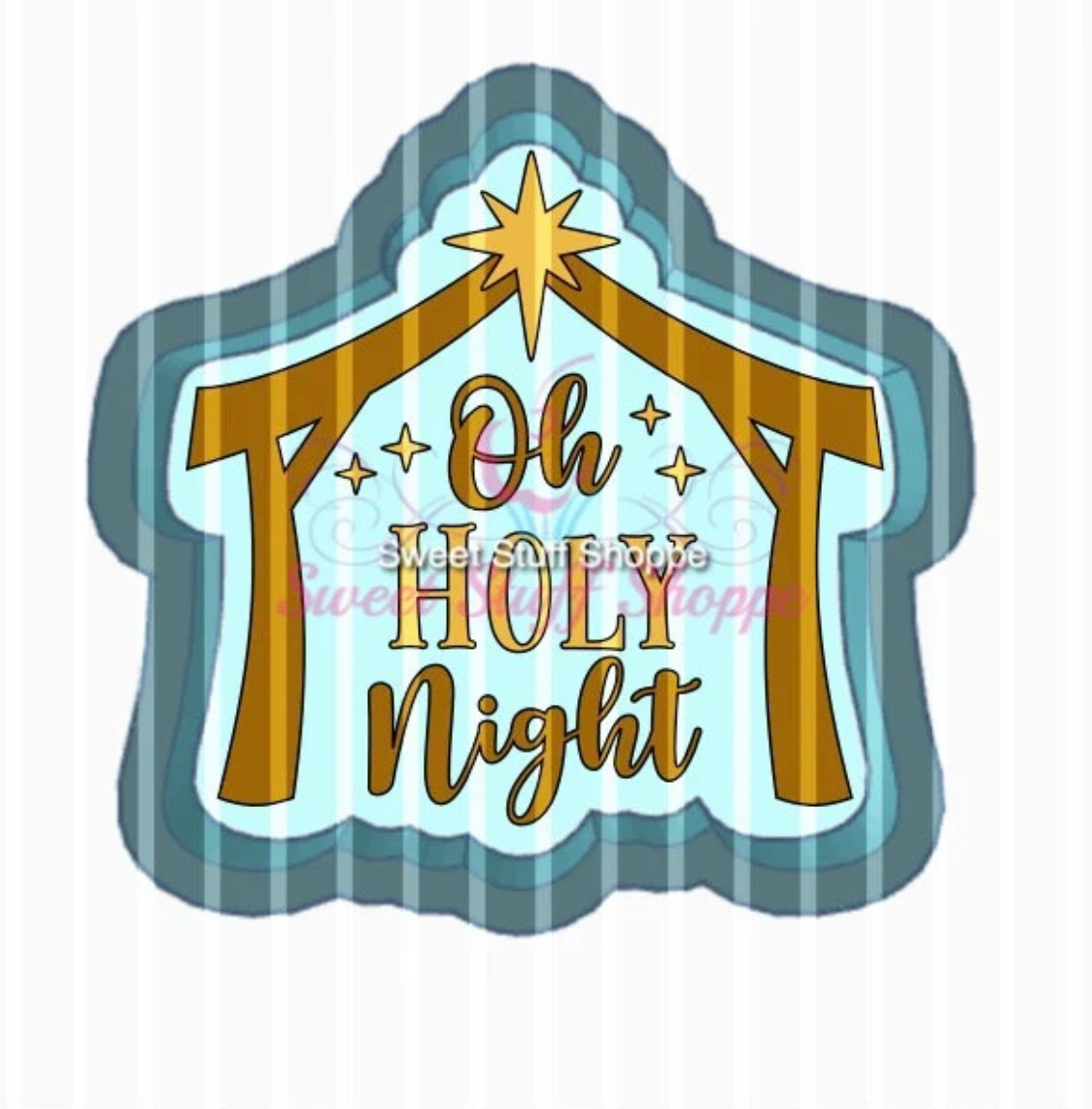 OH HOLY NIGHT, Cookie Silk Screen, Silk Screen Cookie Stencil, Mesh Stencil, Cookie Stencil, Custom Silk Screen