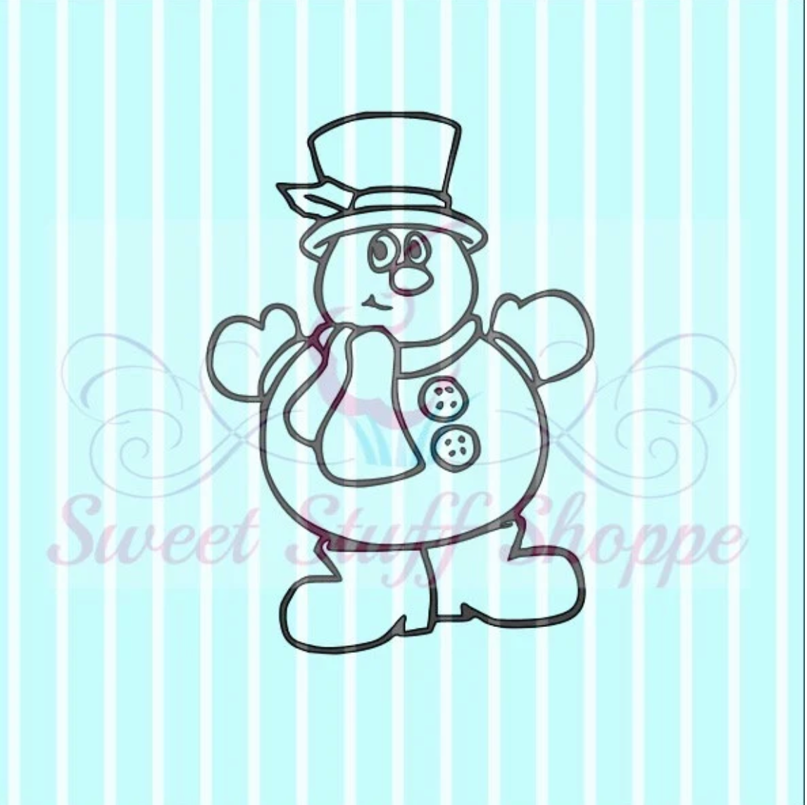 SNOWMAN PYO Silk Screen, Cookie Silk Screen, Silk Screen Cookie Stencil, Mesh Stencil, Cookie Stencil, Custom Silk Screen