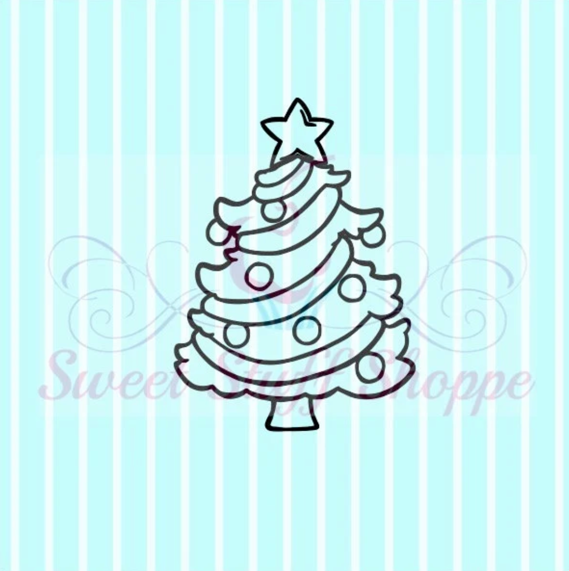CHRISTMAS TREE PYO, Cookie Silk Screen, Silk Screen Cookie Stencil, Mesh Stencil, Cookie Stencil, Custom Silk Screen
