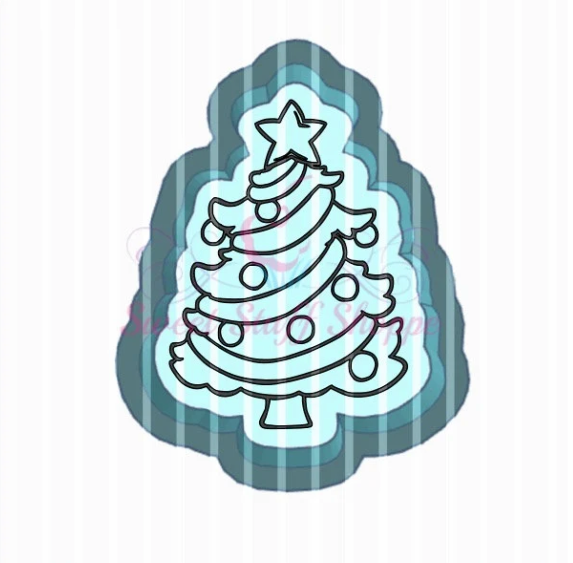 CHRISTMAS TREE PYO, Cookie Silk Screen, Silk Screen Cookie Stencil, Mesh Stencil, Cookie Stencil, Custom Silk Screen