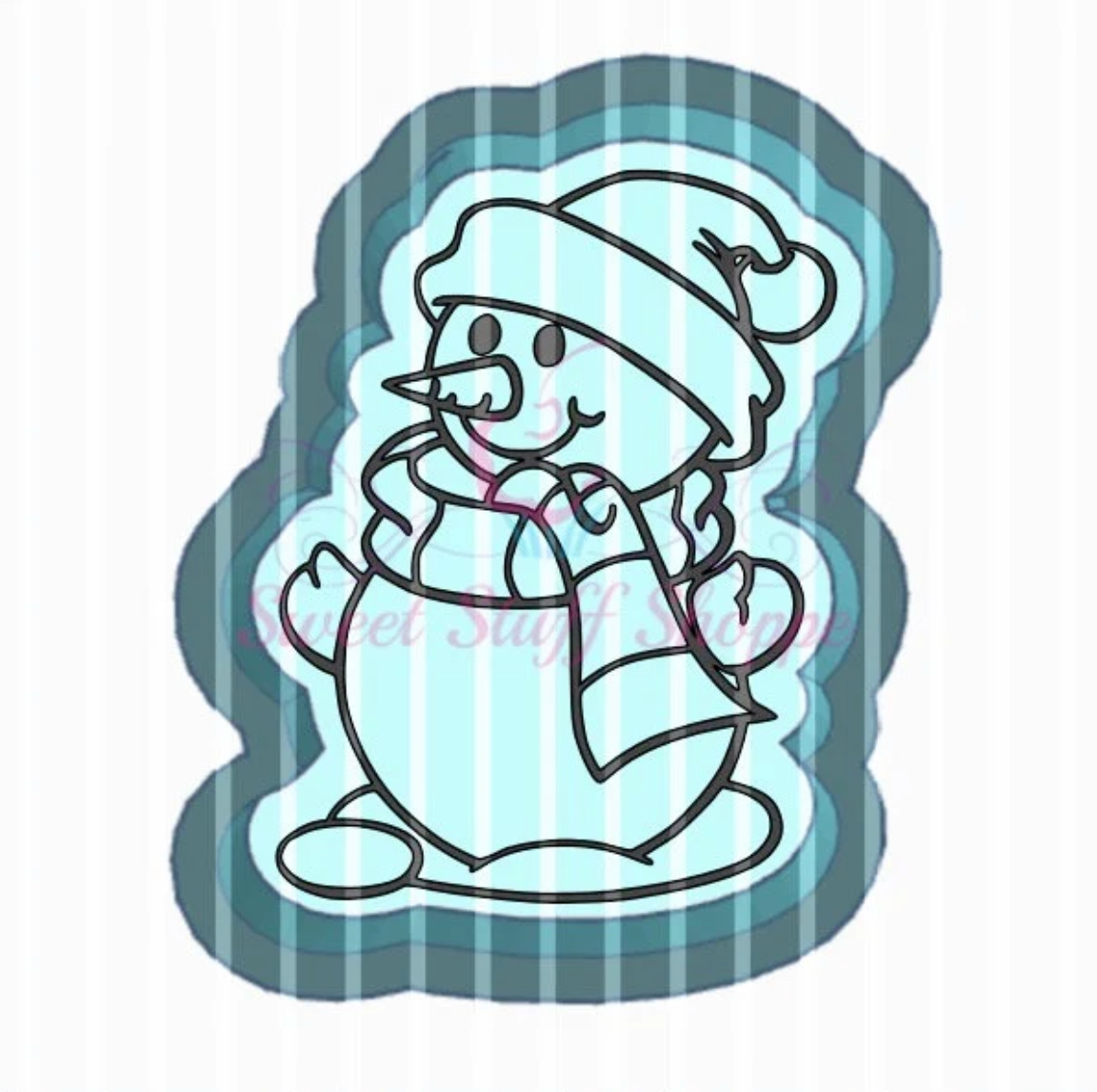 CUTE SNOWMAN PYO, Silk Screen, Cookie Silk Screen, Silk Screen Cookie Stencil, Mesh Stencil, Cookie Stencil, Custom Silk Screen