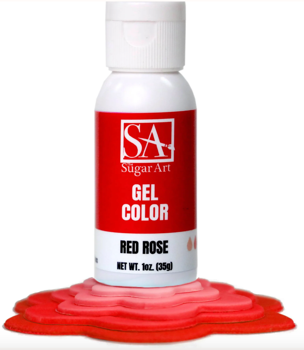 THE SUGAR ART Gel Colors - Red Rose - 1 Ounce Bottle