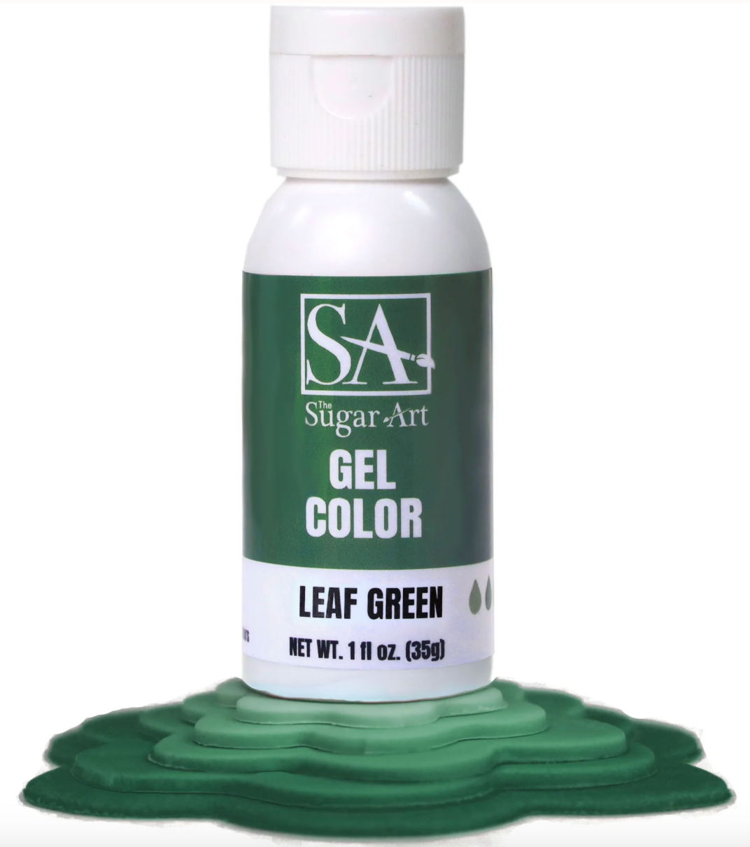 THE SUGAR ART Gel Colors - Leaf Green - 1 Ounce Bottle