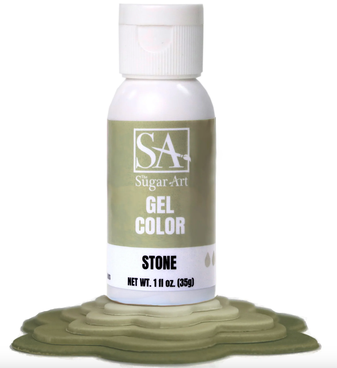 THE SUGAR ART Gel Colors - Stone - 1 Ounce Bottle