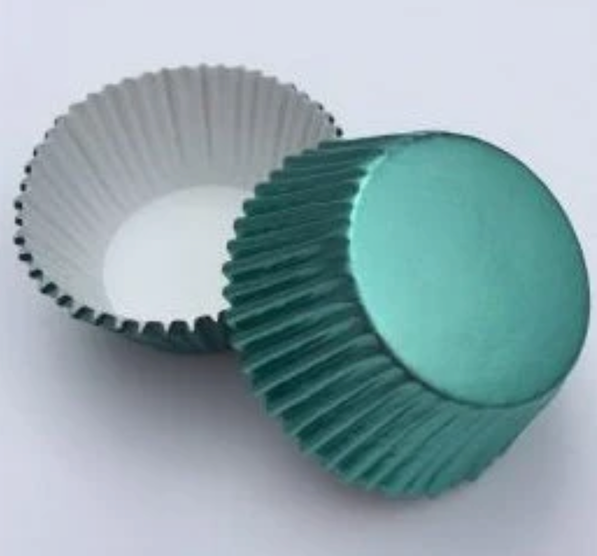 MINT GREEN/Teal FOIL Cupcake Liners