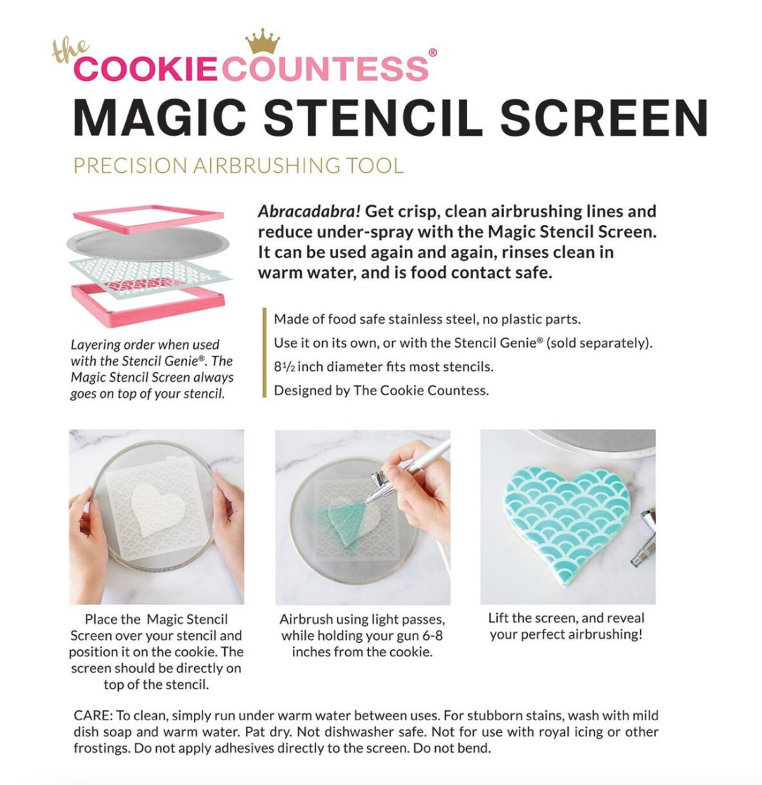 MAGIC STENCIL SCREEN, Cookie Countess, Airbrushing Tool