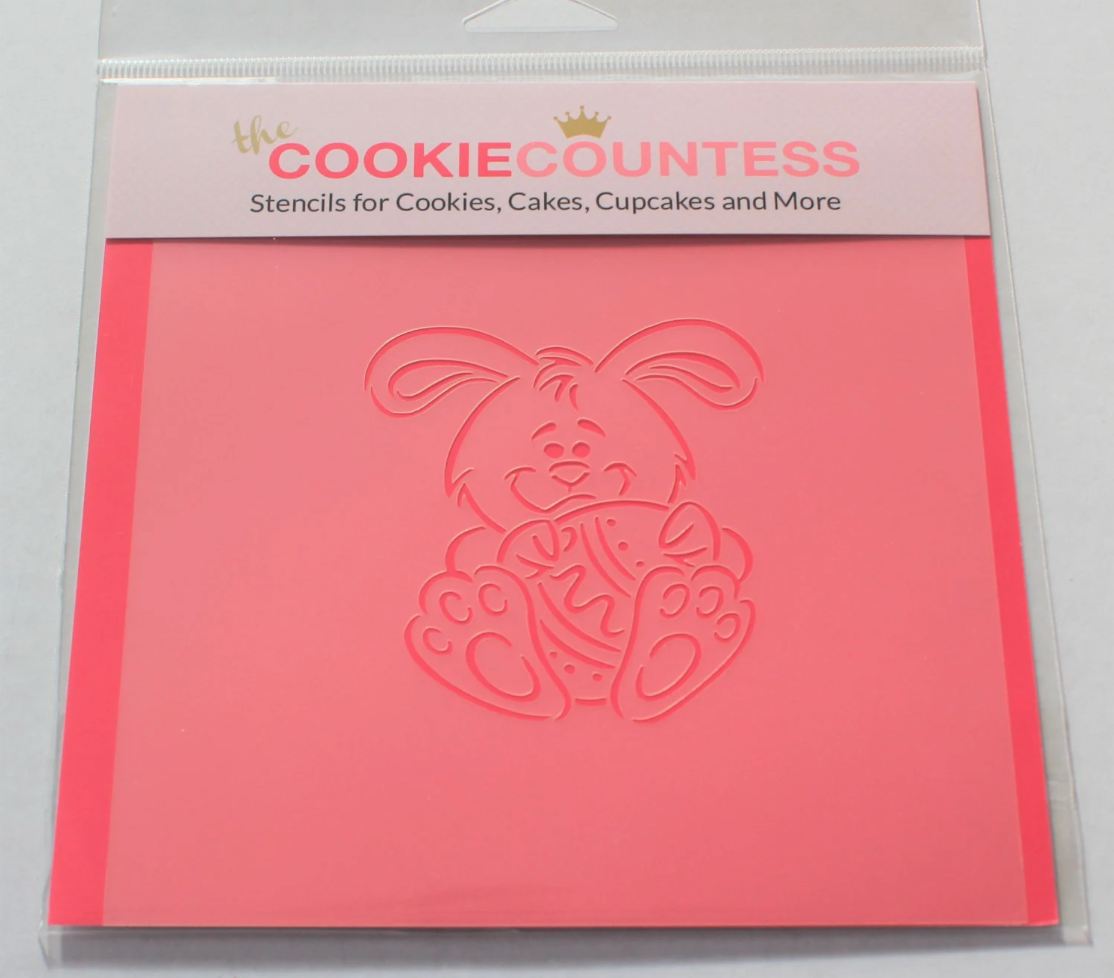 BUNNY PYO (Paint Your Own) Cookie Countess, Cookie Stencil/Cupcake Stencil