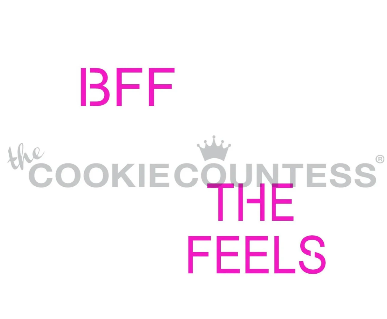 MODERN CONVERSATION HEARTS Stencil Set, Cookie Countess, Cookie Stencil/Cupcake Stencil