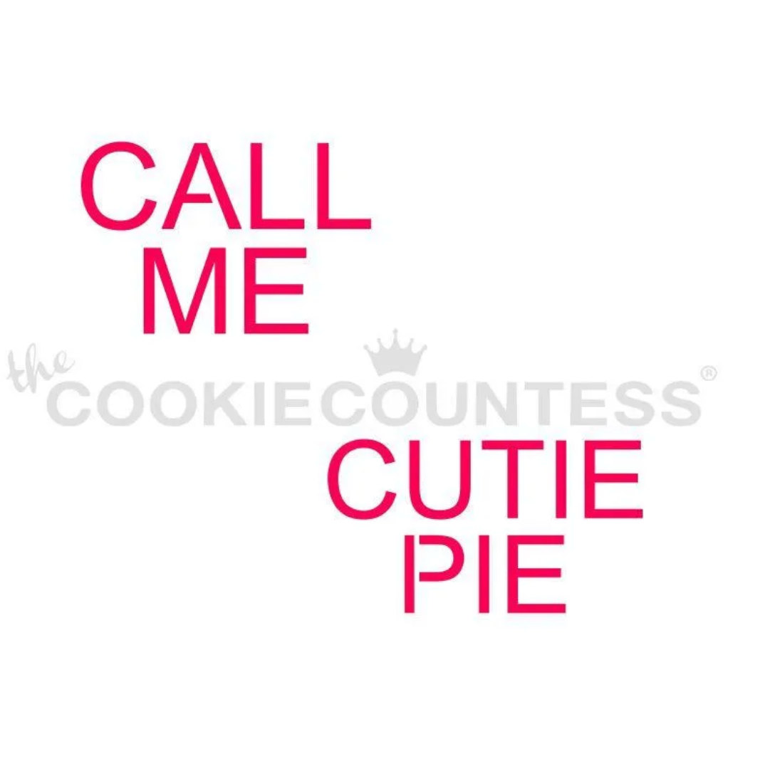 CONVERSATION HEARTS STENCIL Set, Cookie Countess, Cookie Stencil/Cupcake Stencil