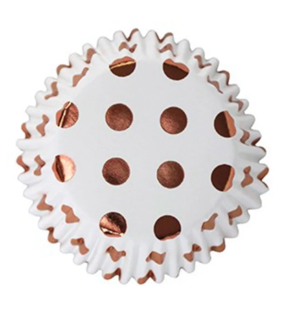 PME METALLIC ROSE Gold - Cupcake Liners - Standard - 30 Per Pack - Foil Lined