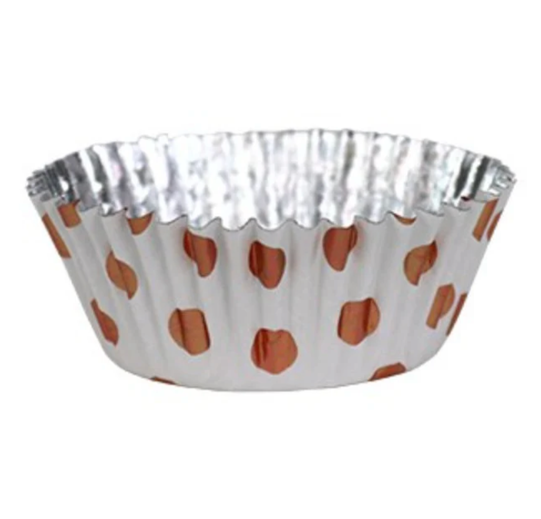 PME METALLIC ROSE Gold - Cupcake Liners - Standard - 30 Per Pack - Foil Lined