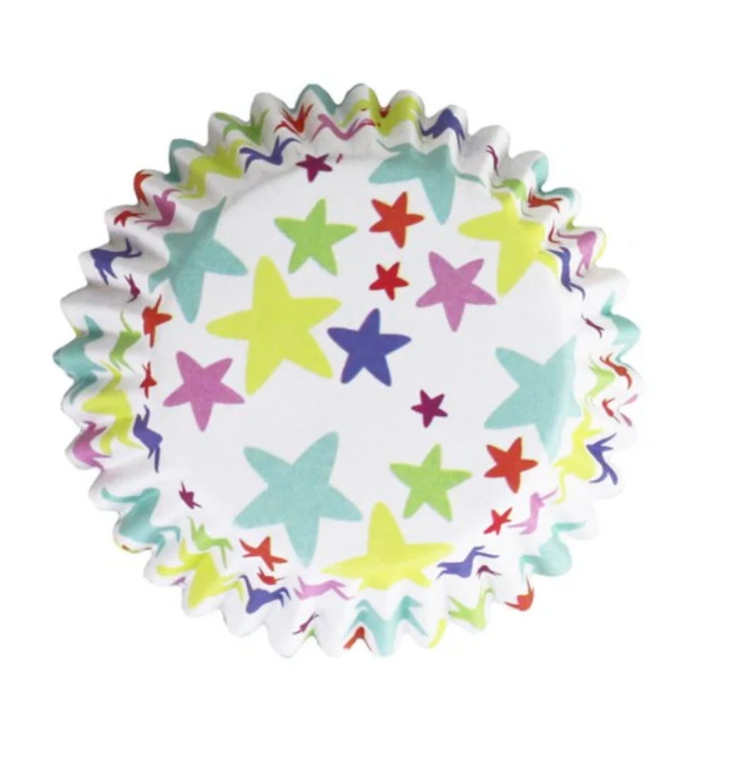 PME STAR BLAST - Cupcake Liners - Standard - 30 Per Pack - Foil Lined