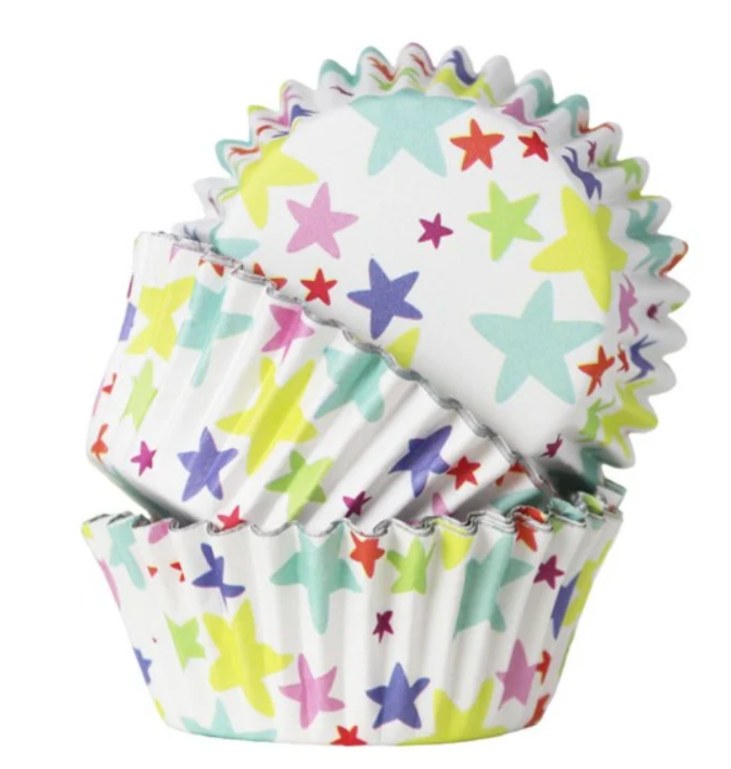 PME STAR BLAST - Cupcake Liners - Standard - 30 Per Pack - Foil Lined