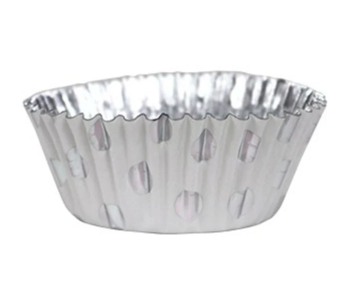PME METALLIC SILVER - Cupcake Liners - Standard - 30 Per Pack - Foil Lined