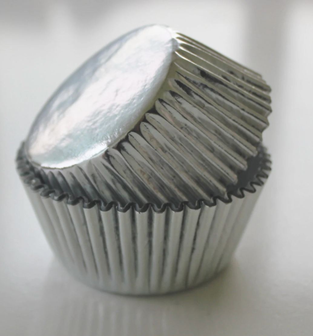 SILVER Cupcake Liners