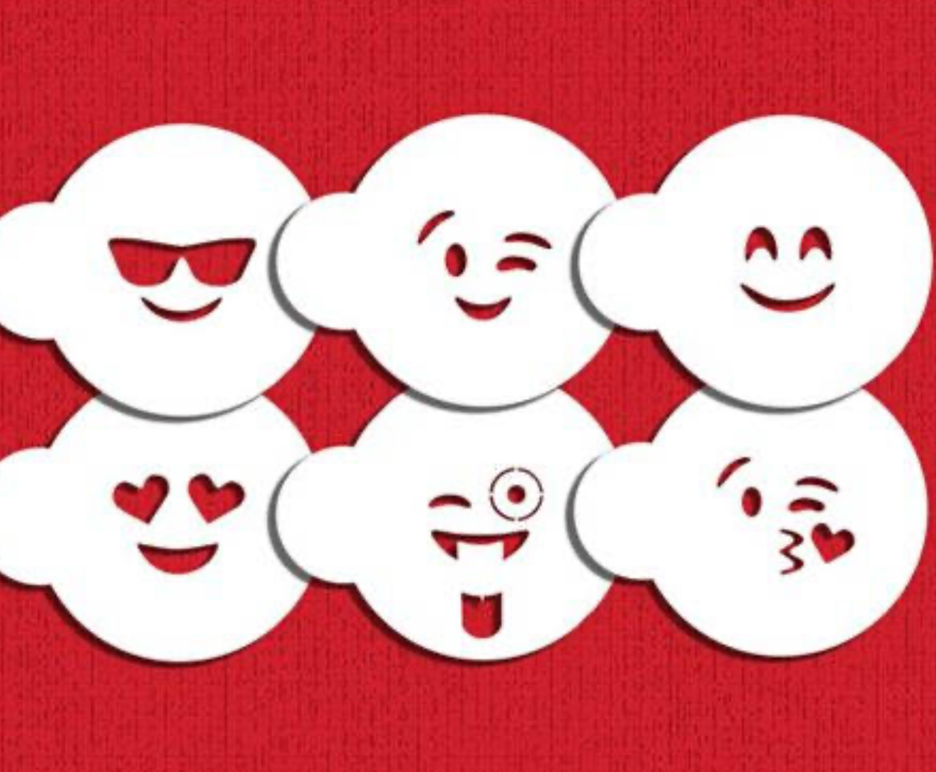 EMOJI'S Cookie Stencil Set "Designer Stencils"