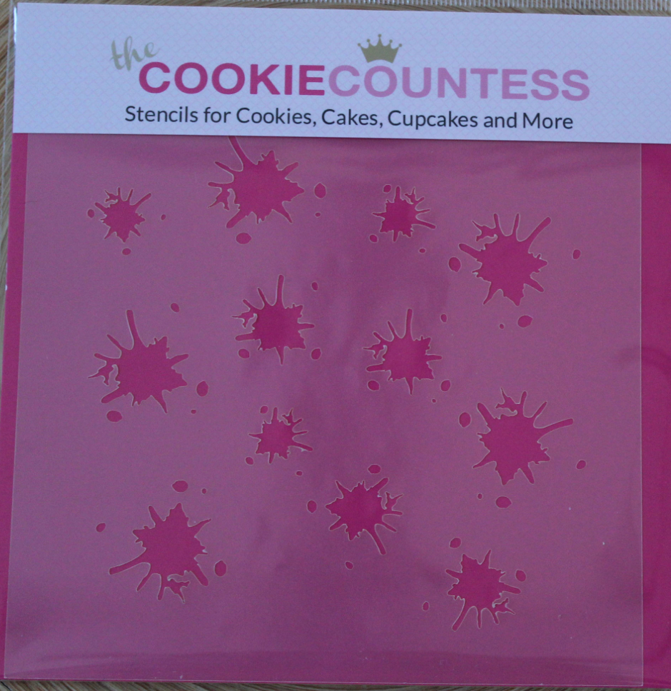 SPLATTERS Stencil, Cookie Countess, Cookie Stencil/Cupcake Stencil