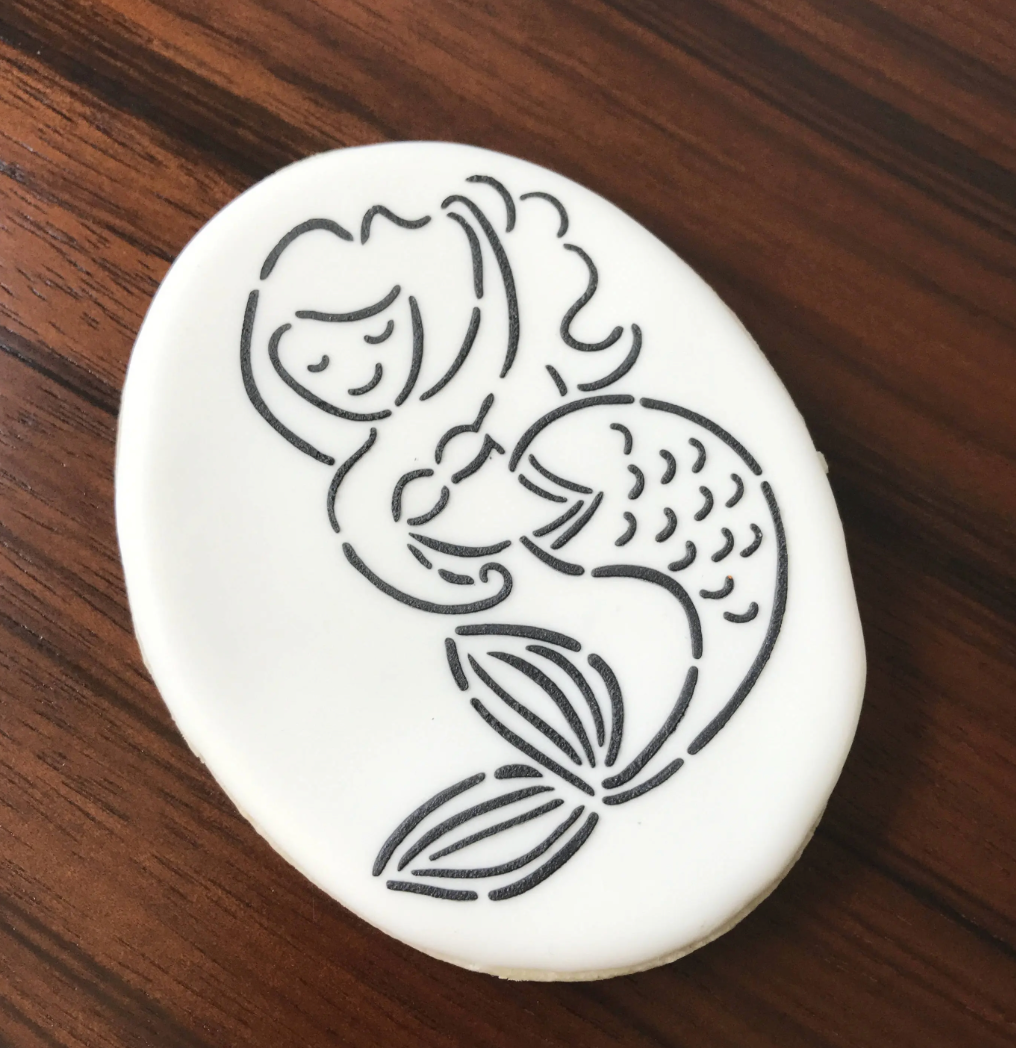 MERMAID PYO Cookie Countess, Cookie Stencil/Cupcake Stencil