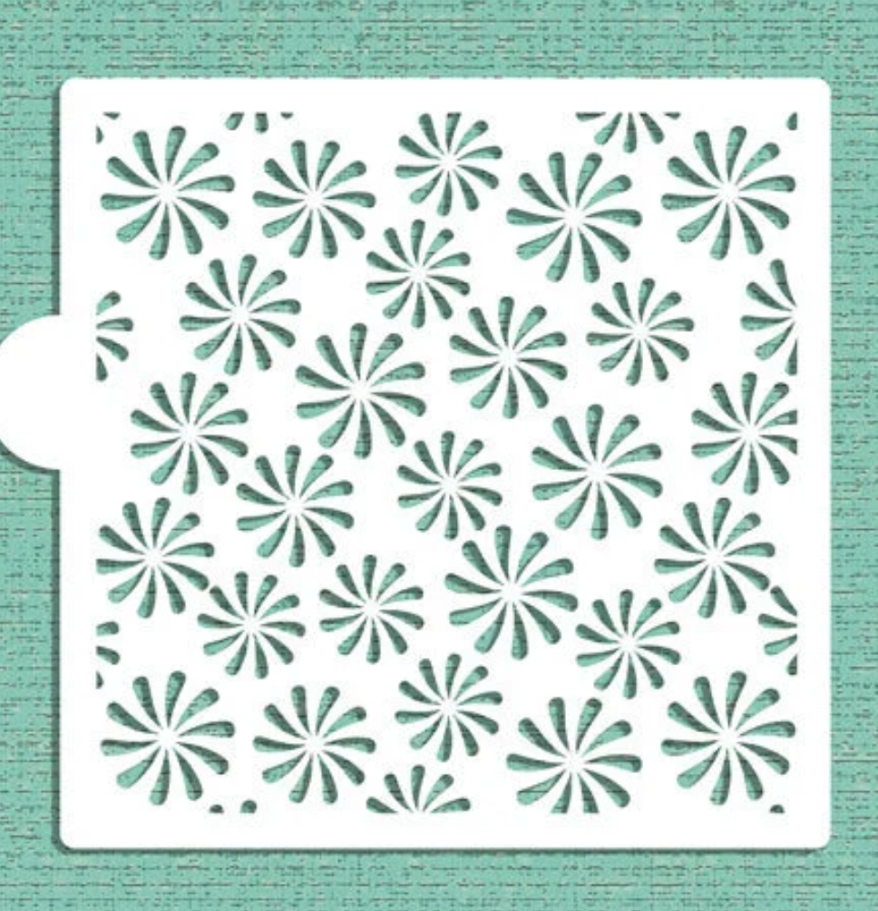 CANDY SWIRLS Cookie Stencil "Designer Stencils" 5" x 5"