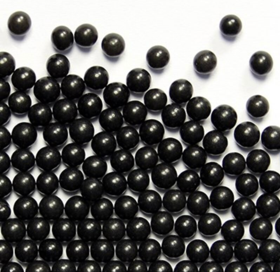 PME SUGAR PEARLS, Black, Sprinkles, Sweet Stuff Shoppe, 3.5 Ounce Container, 4MM