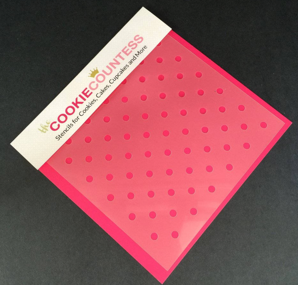 SMALL DOTS Cookie Countess, Cookie Stencil/Cupcake Stencil