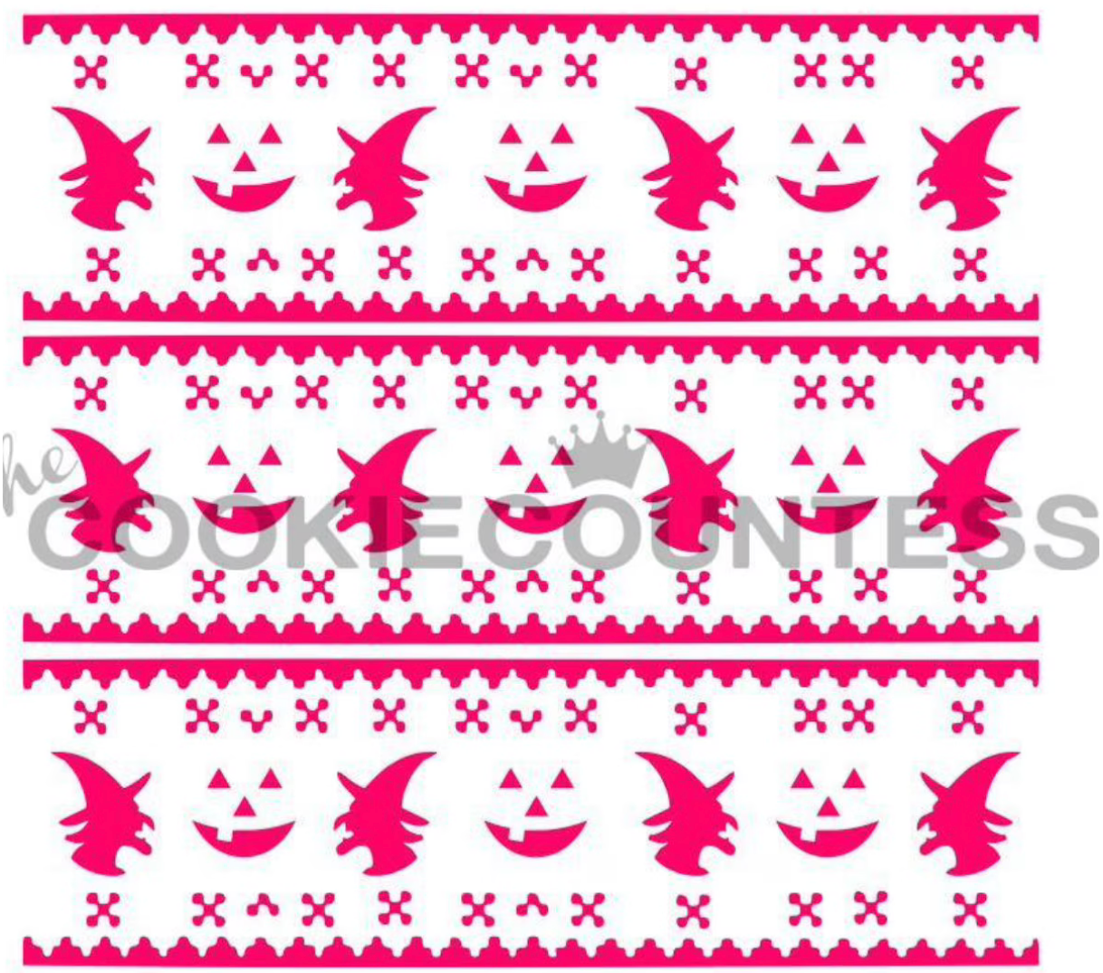 HALLOWEEN BORDER Cookie Countess, Cookie Stencil/Cupcake Stencil