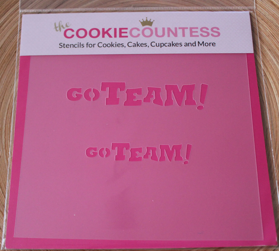 GO TEAM Cookie Countess, Cookie Stencil/Cupcake Stencil