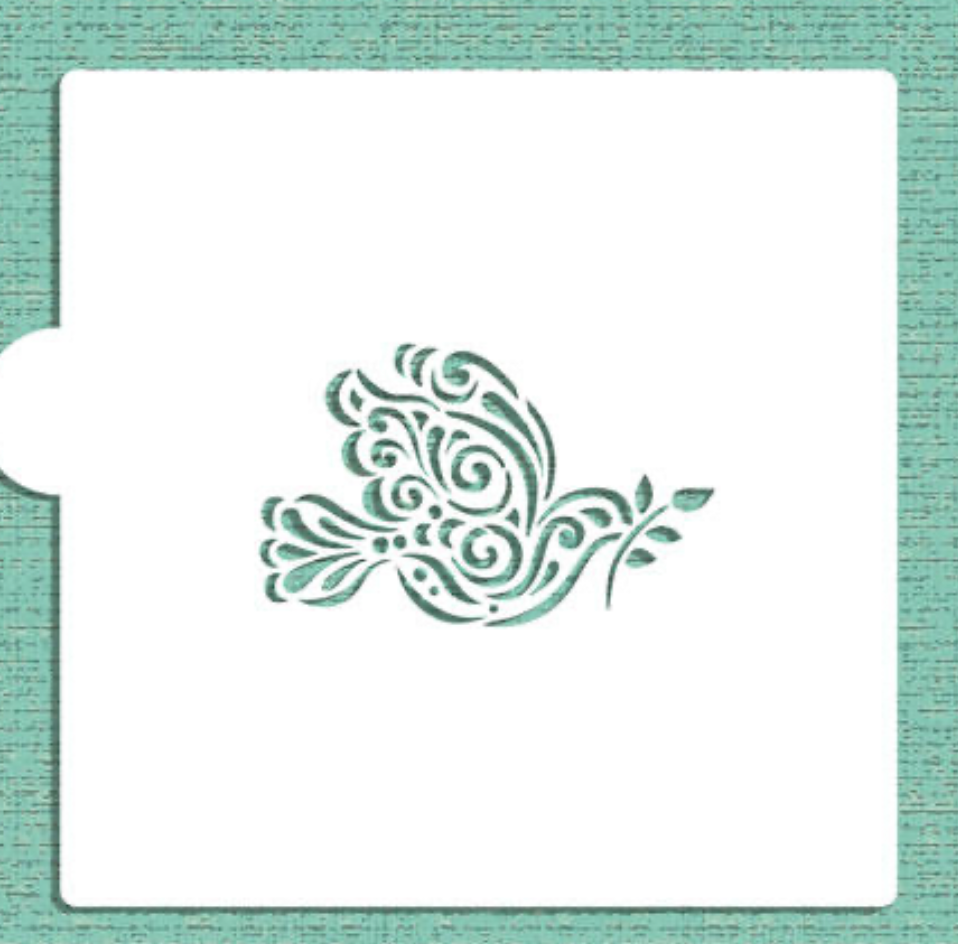 DOVE OF PEACE Cookie Stencil "Designer Stencils" 5" x 5"
