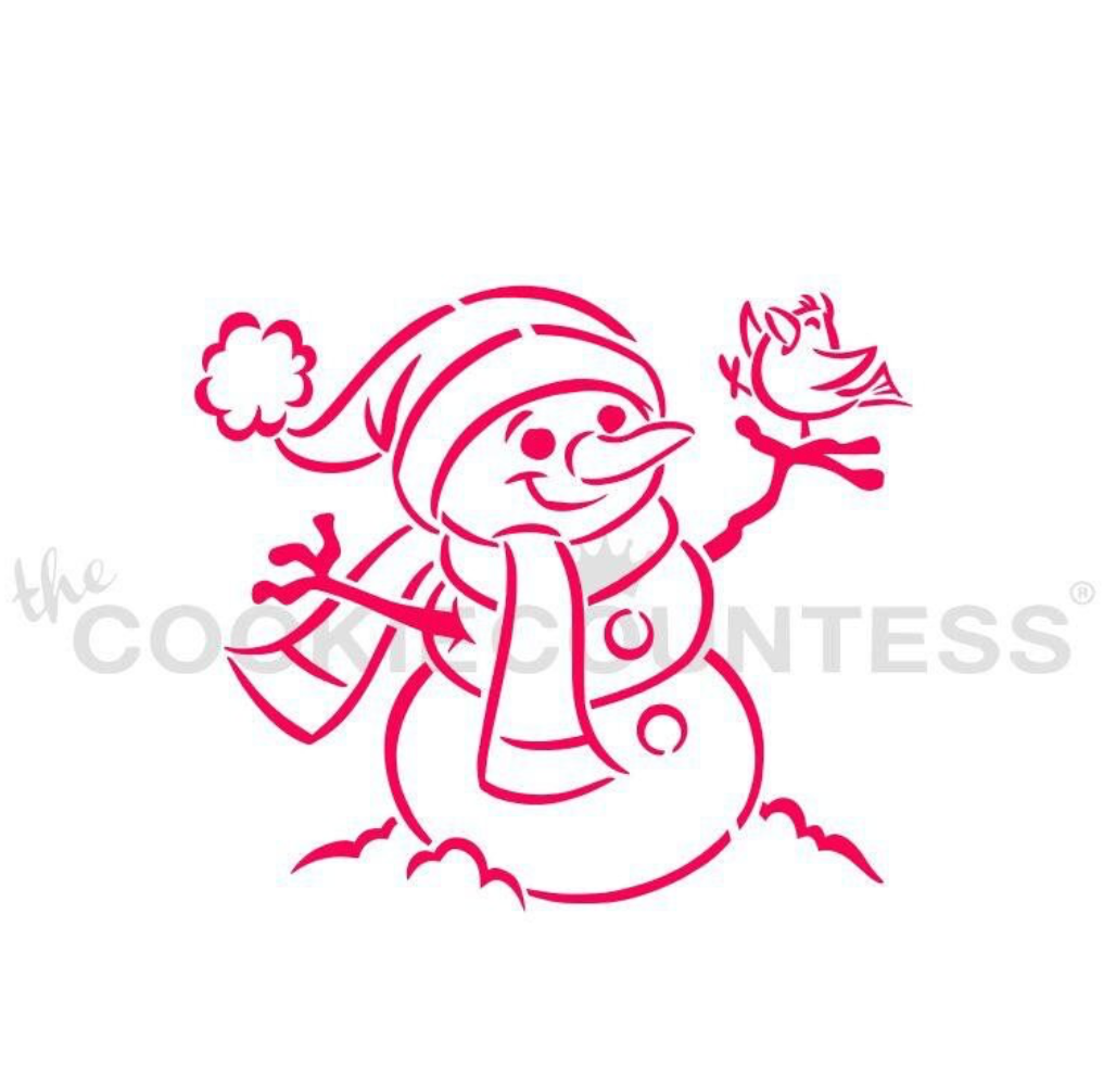 SNOWMAN PYO Cookie Countess, Cookie Stencil/Cupcake Stencil