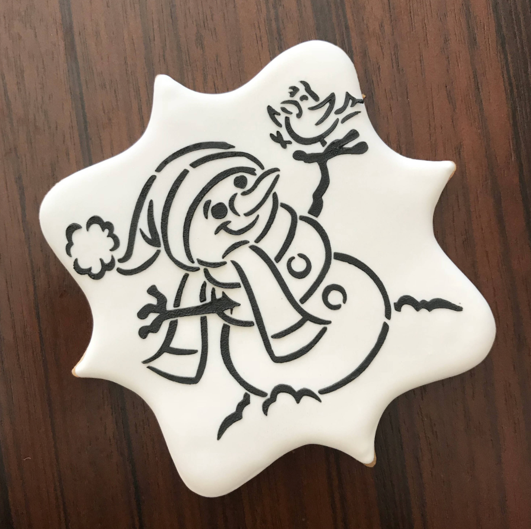 SNOWMAN PYO Cookie Countess, Cookie Stencil/Cupcake Stencil