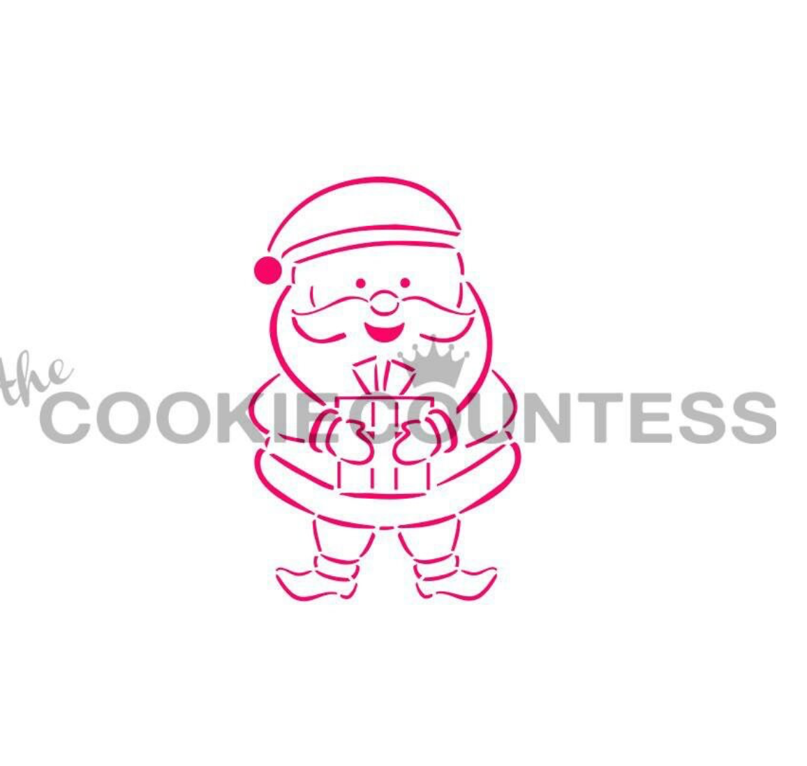 SANTA Paint Your Own PYO, Cookie Countess, Cookie Stencil/Cupcake Stencil