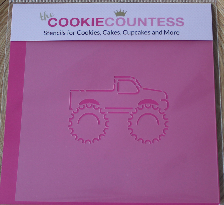 MONSTER TRUCK Stencil, Cookie Countess, Cookie Stencil/Cupcake Stencil